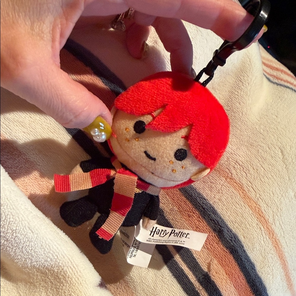 Harry Potter Ron Weasley plush by RUZ - Red and Black Plush Keychain